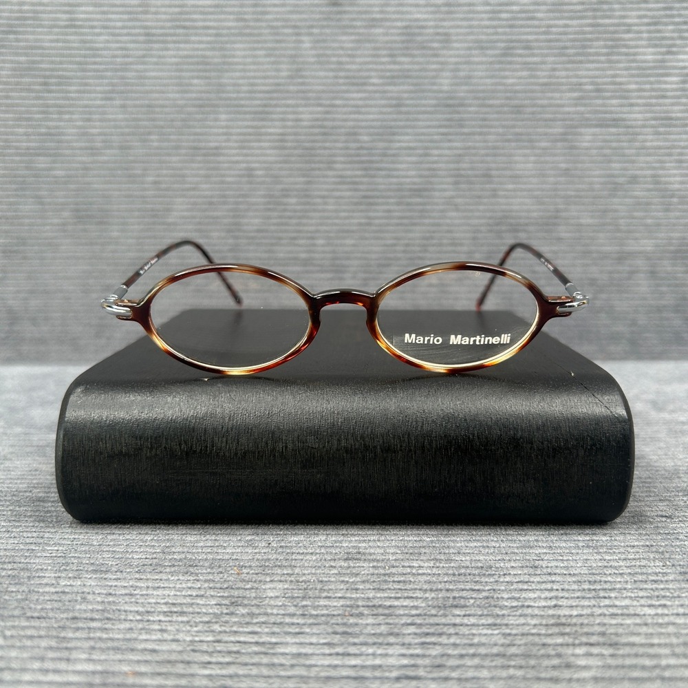 Mario Martinelli Enterprise Tortoise Oval Y2k Eyeglass Frames 43-15-140
